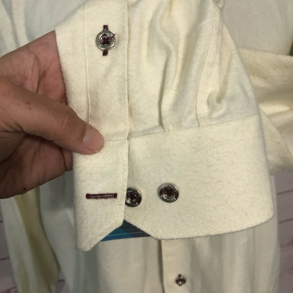 Jared Lang Cotton Flannel Flip Cuff Button Down - Picture 4 of 9